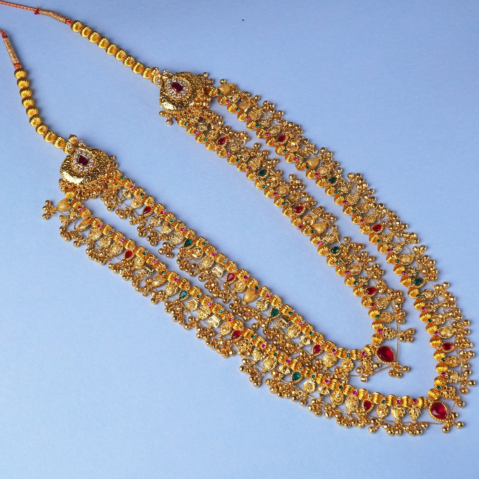 Shop online Royal kolhapuri saaj design with peacock pieces