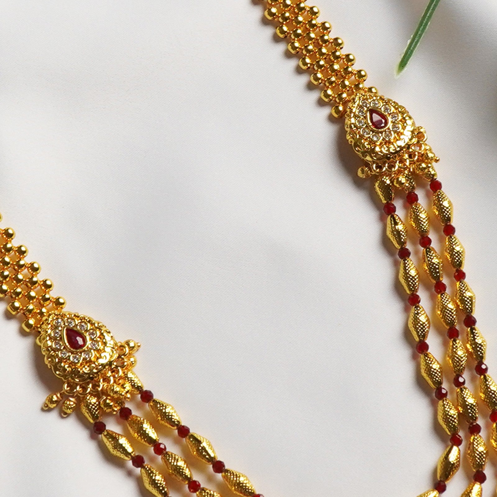 Necklace Design Mohan Mala Gold Jewellery Mohan Mala With Pendant