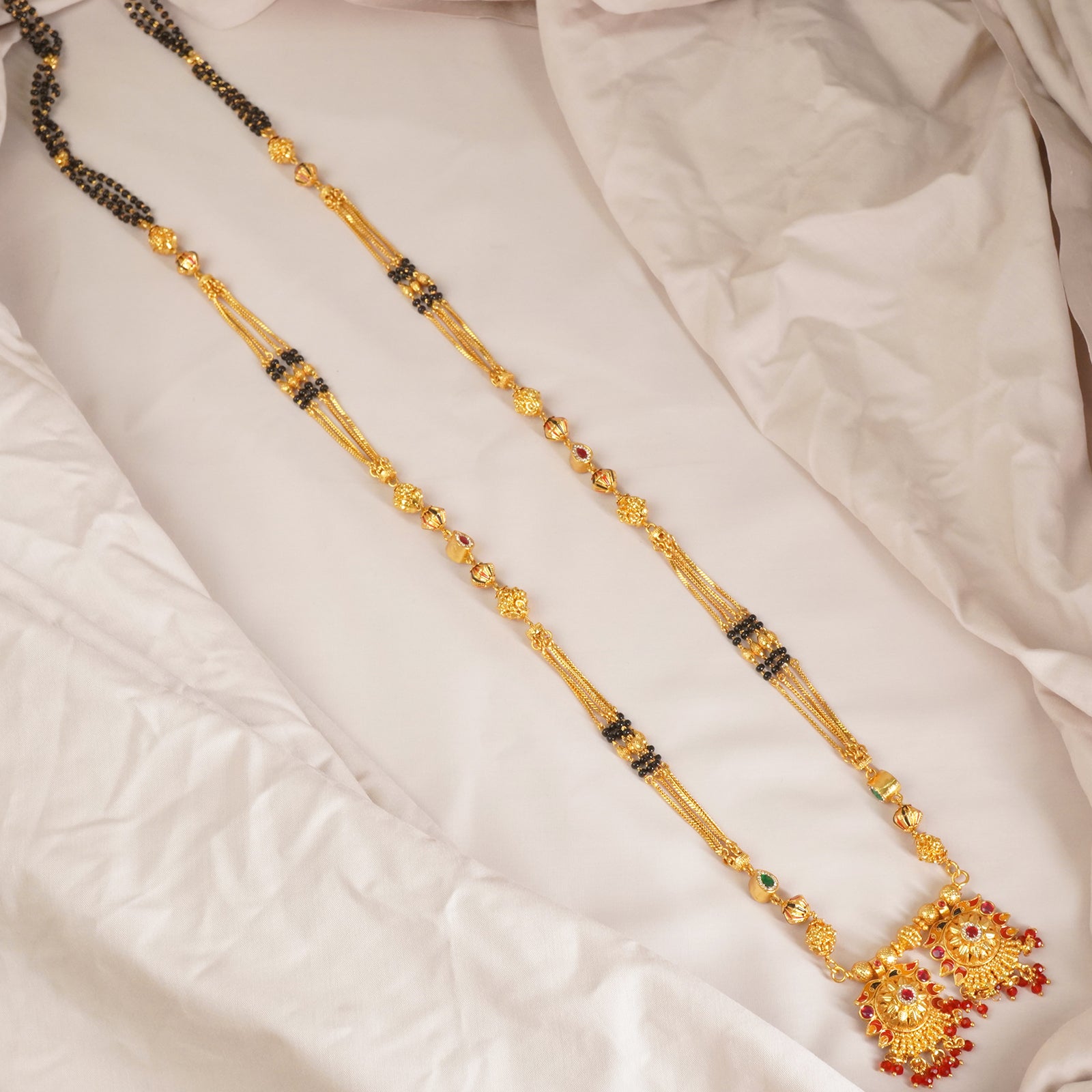 gram gold mangalsutra designs with price MS1G-1529