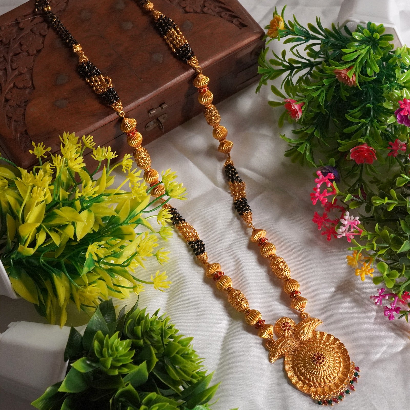 Temple Jewellery Png Gold Long Mangalsutra Designs With Price