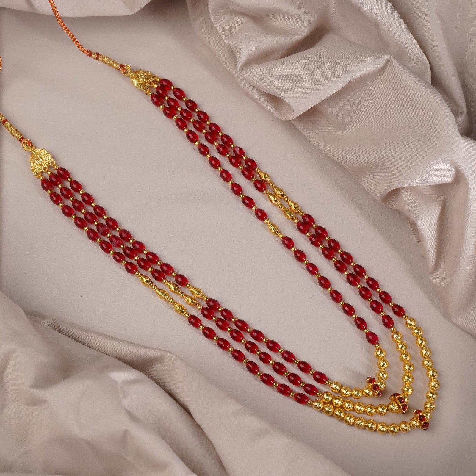 Gold Beads Mala Kolhapuri Beads Online Shop Handmade Gold Plated