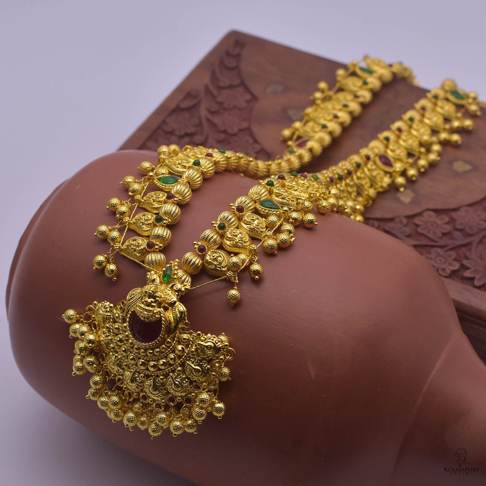 Kolhapuri Saaj Jewellery Buy Online Hand Made Peacock Kolhapuri