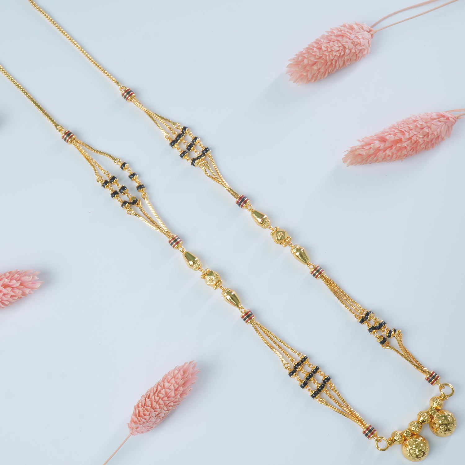 Buy Online 16 Inch Short One Gram Chain Mangalsutra With Fancy Vati Pendant Designs