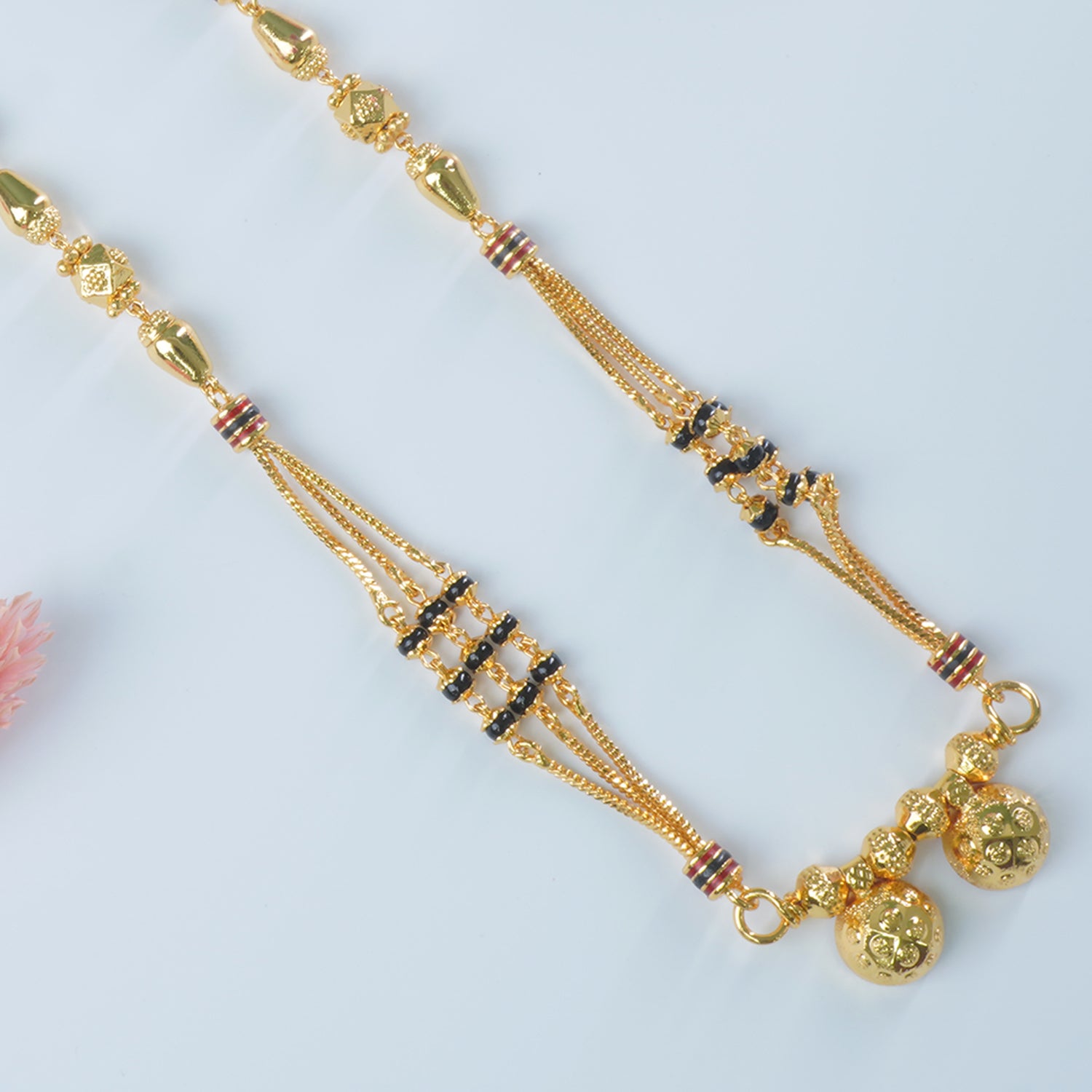 Buy Online 16 Inch Short One Gram Chain Mangalsutra With Fancy Vati Pendant Designs