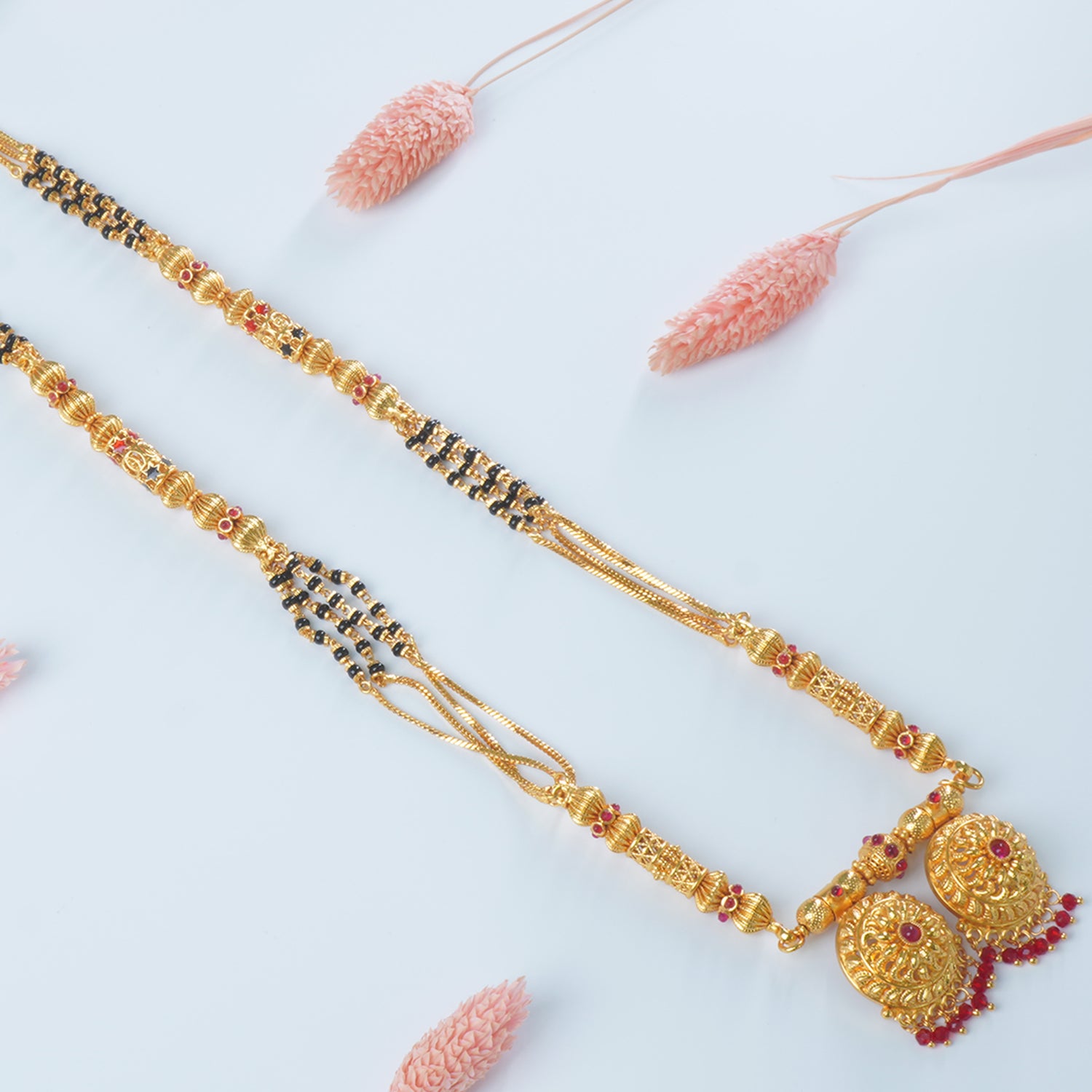 Buy Online 34 Inch One Gram Mangalsutra Design With Vaati Pendant