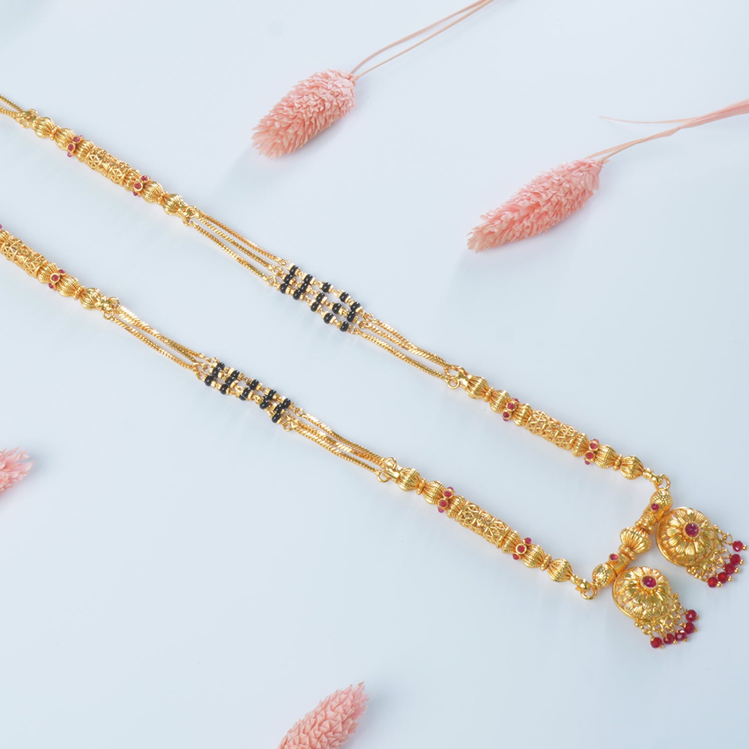 Buy Online 32 Inch One Gram Patti Mangalsutra Design With Fancy Vati Pendant