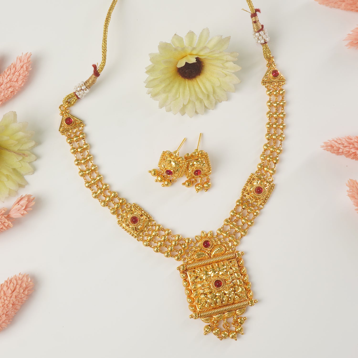 Shop Online One Gram Gold Plated Necklace Designs In India
