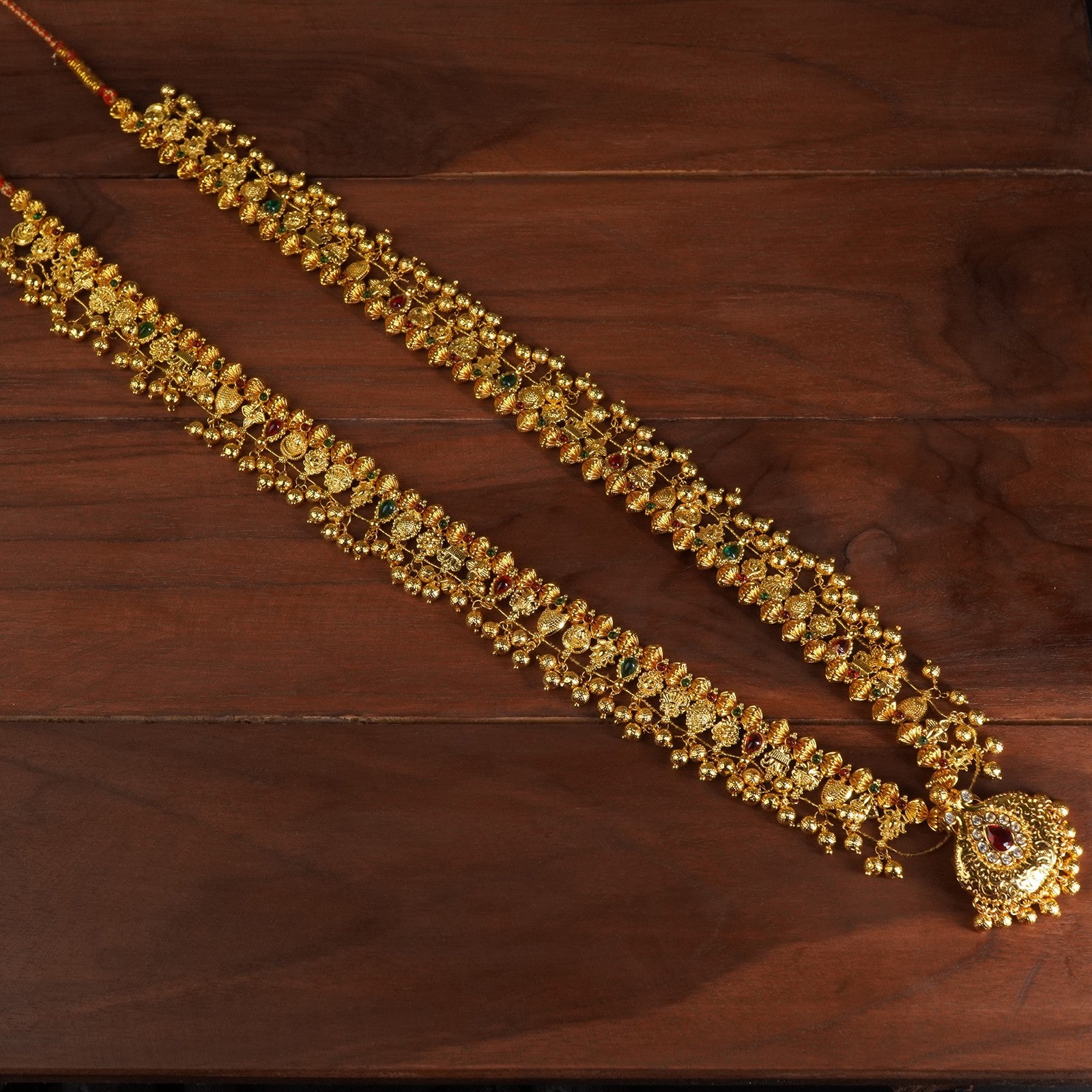 Shop Online Kolhapuri Peshwai Saaj with Handmade Gold-Look Taas