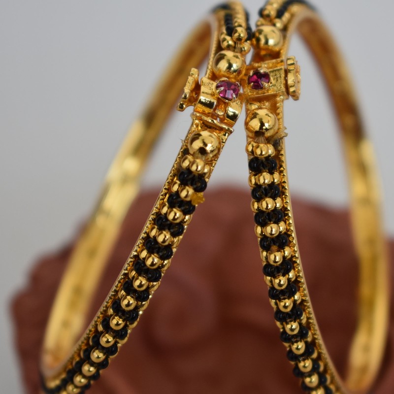 1 Gram Gold Plated Bangle Bracelet set-Light Weight | Daily wear Bangl –  Indian Designs