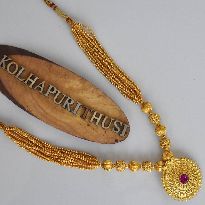 Buy Moti Pearl Design Maharashtrian Traditional Thushi Necklace for Women  and Girls Online at Best Prices in India - JioMart.