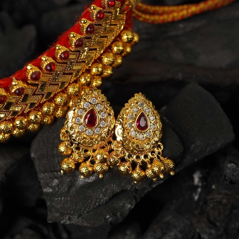 Buy online Handcrafted Laxmi Putali Haar Designs with Matching Earrings