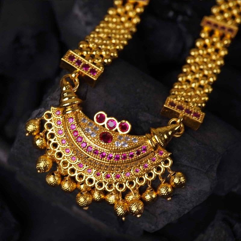 Buy Moti Pearl Design Maharashtrian Traditional Thushi Necklace for Women  and Girls Online at Best Prices in India - JioMart.