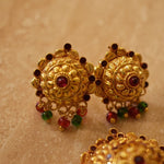 1Gm. Geru Finish choker rava kundan pendal