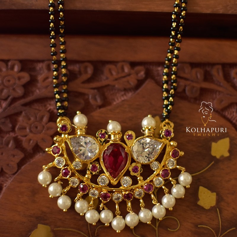 34" Handmade chain mangalsutra 3 khod pendal