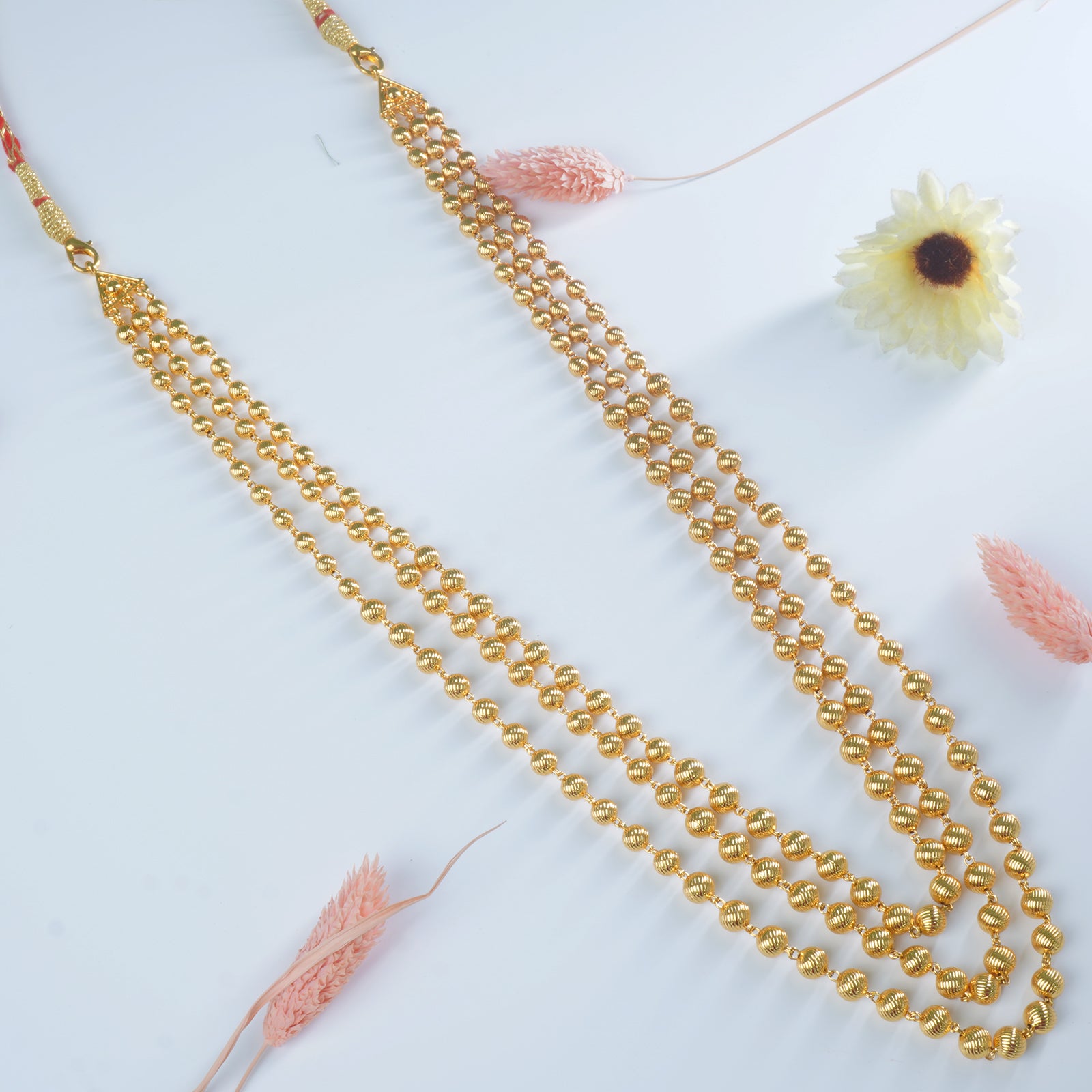 Gold Plated 3 Layer Nakshi Mani Mala Design – Rishabh Gold
