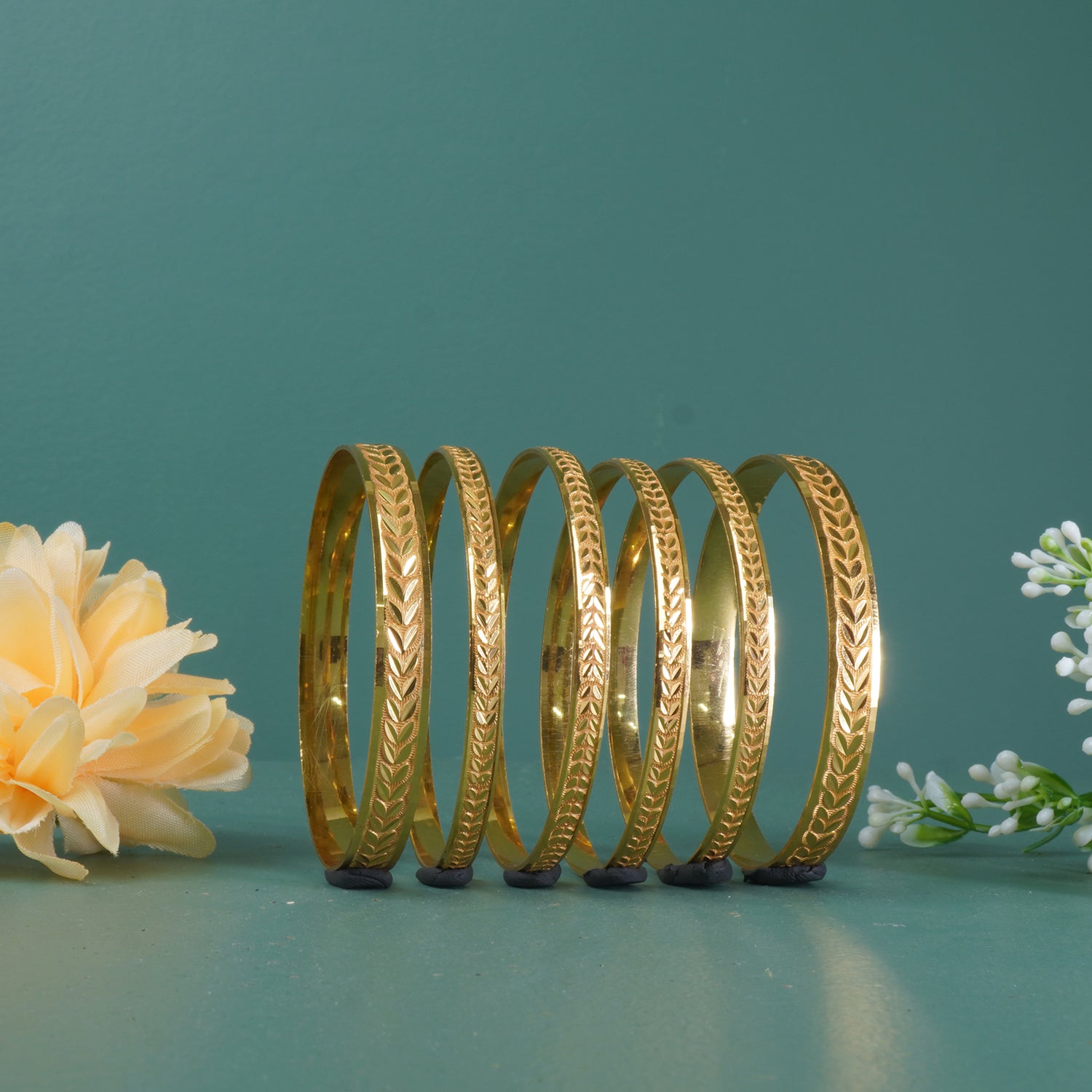 Shop Online 6 Pc Gold Plated Bangles Set (BG-117)