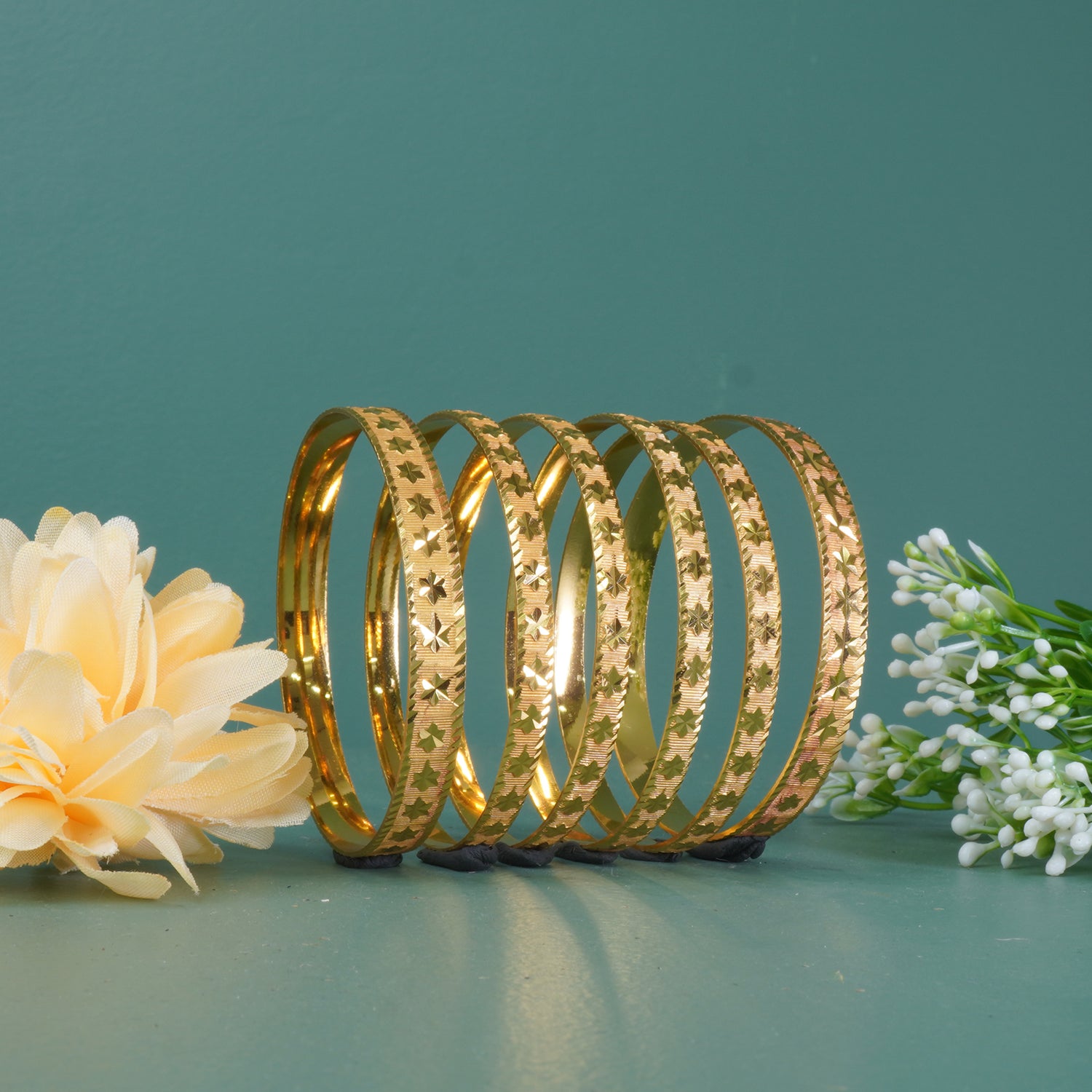 Shop Online 6 Pc Gold Plated Bangles Set (BG-114)