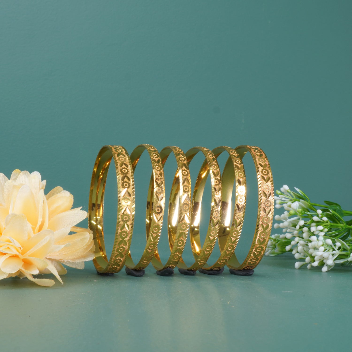 Shop Online 6 Pc Gold Plated Bangles Set (BG-116)