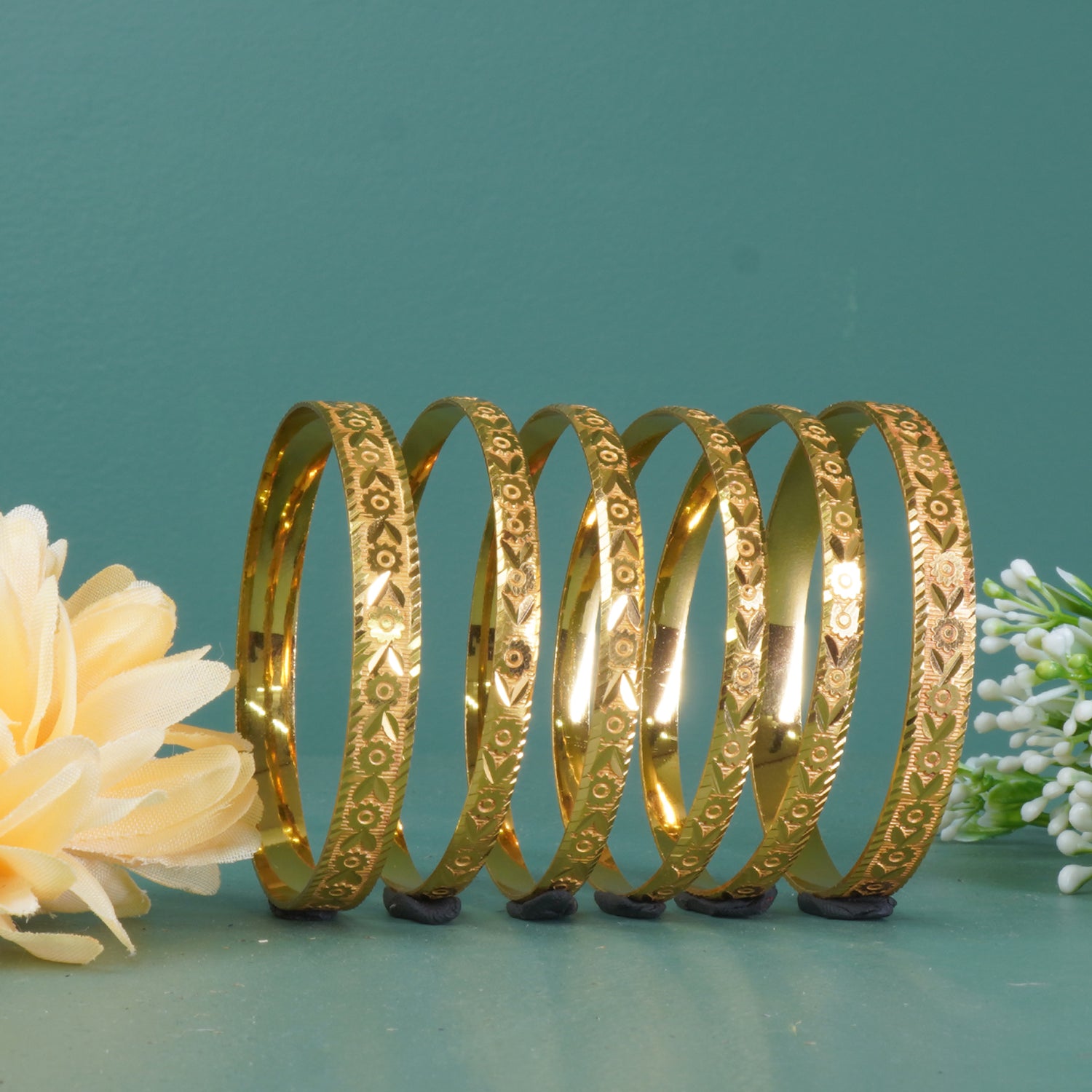 Shop Online 6 Pc Gold Plated Bangles Set (BG-116)