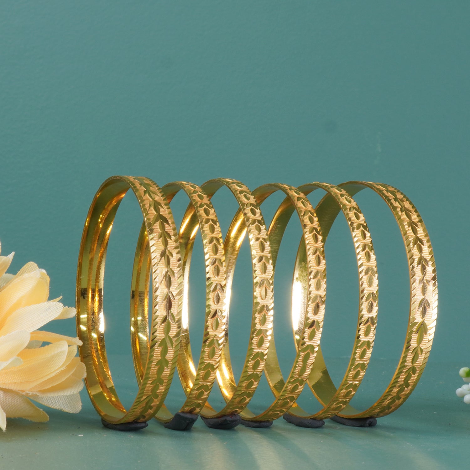 Shop Online 6 Pc Gold Plated Bangles Set (BG-113)