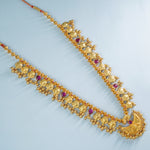 Handmade gold plated Kolhapuri Saaj necklace with Chandrakor pendant