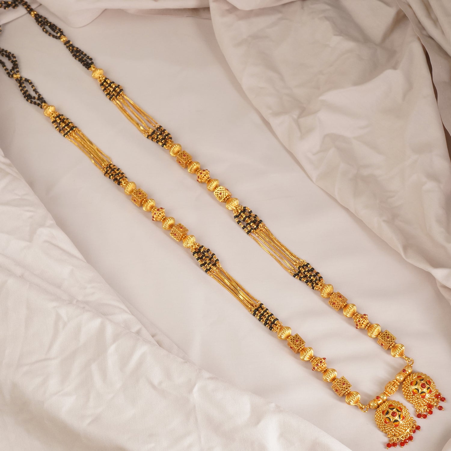 One Gram Meena Stone Vati Mangalsutra Design - MS1G-1508
