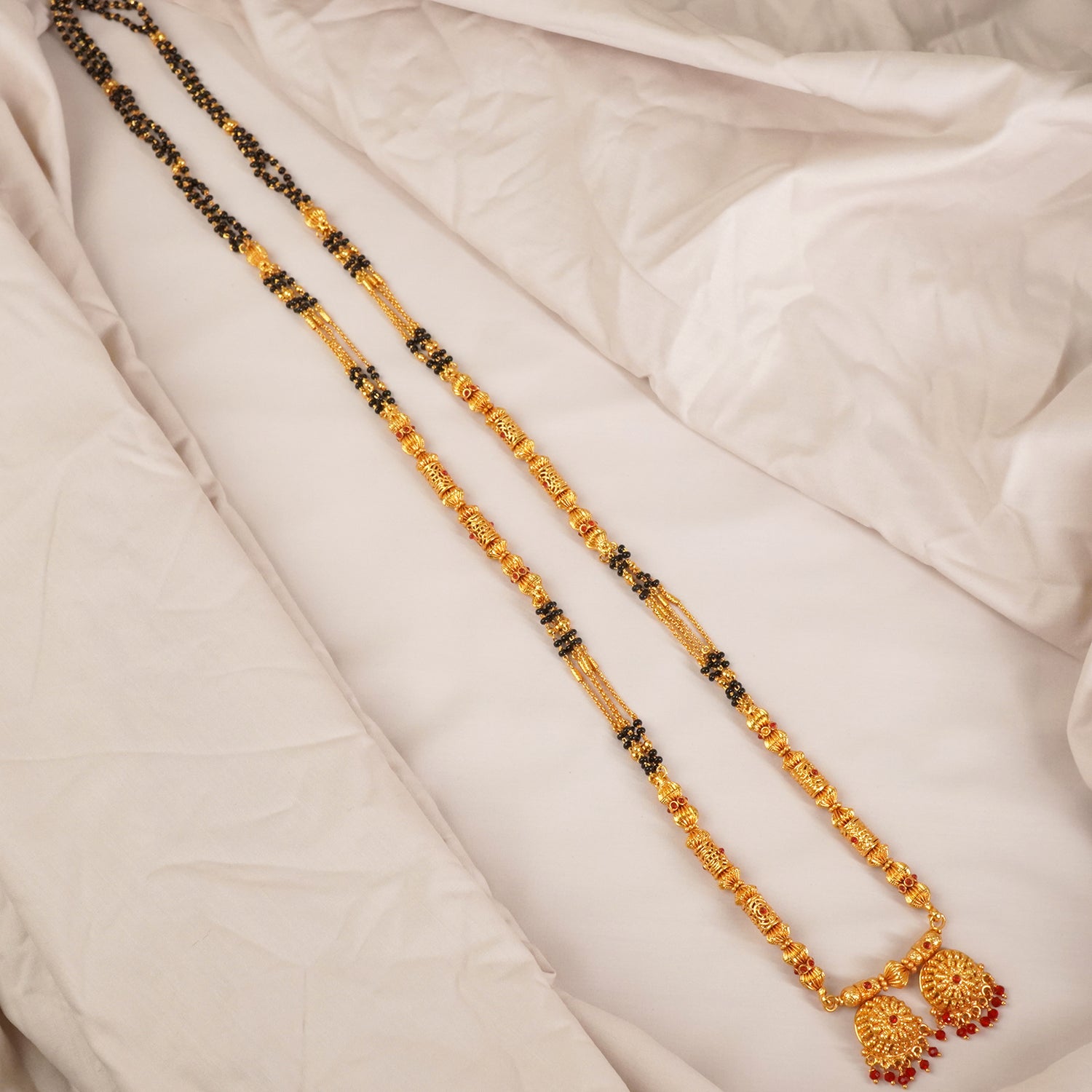 One Gram Mangalsutra Designs With Vati Pendant MS1G-1511