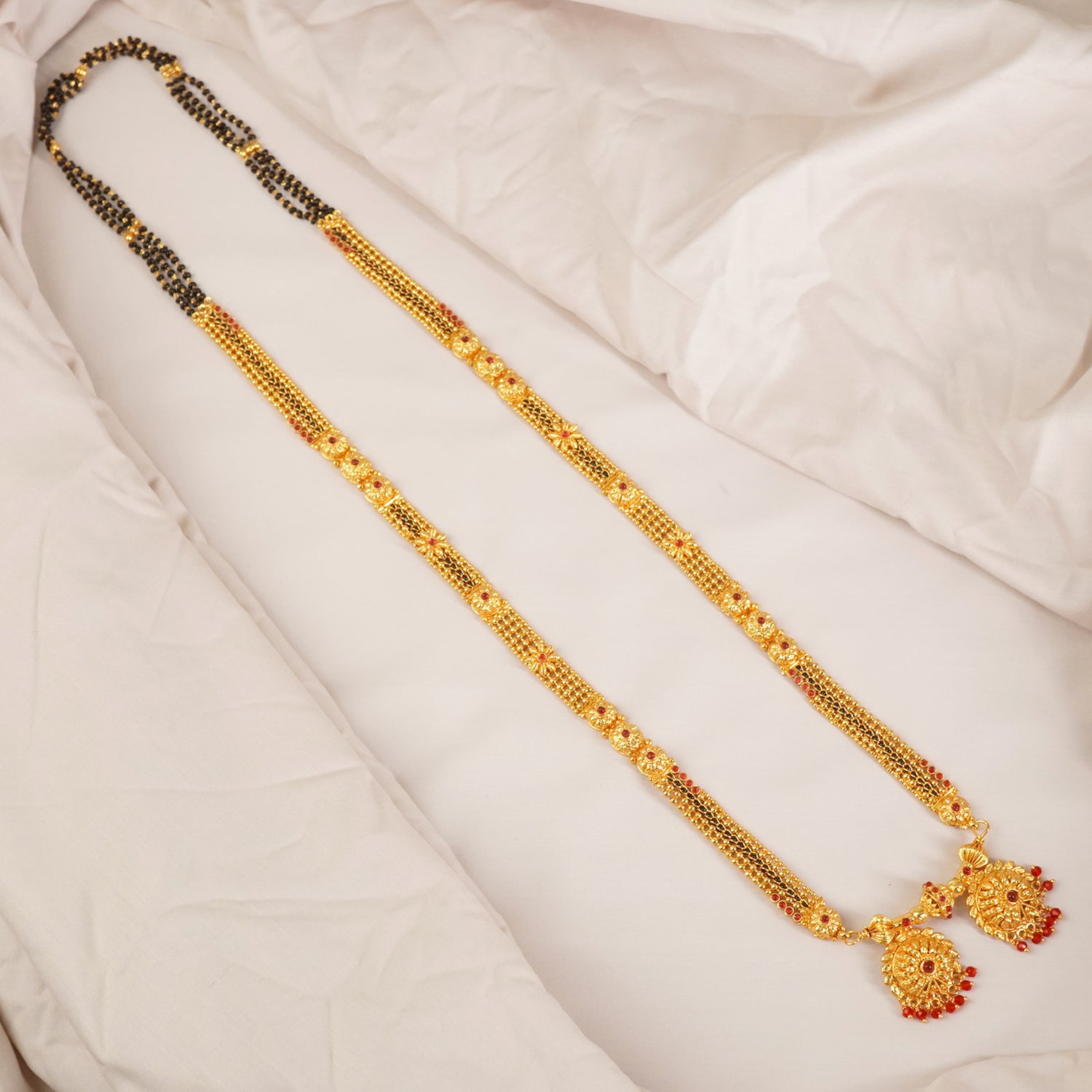 One Gram Mangalsutra With Vati Pendant Design MS1G-1515