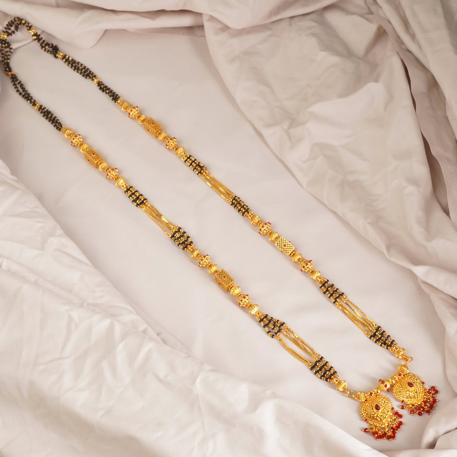 One Gram Chokda Stone Vati Mangalsutra Design - MS1G-1520