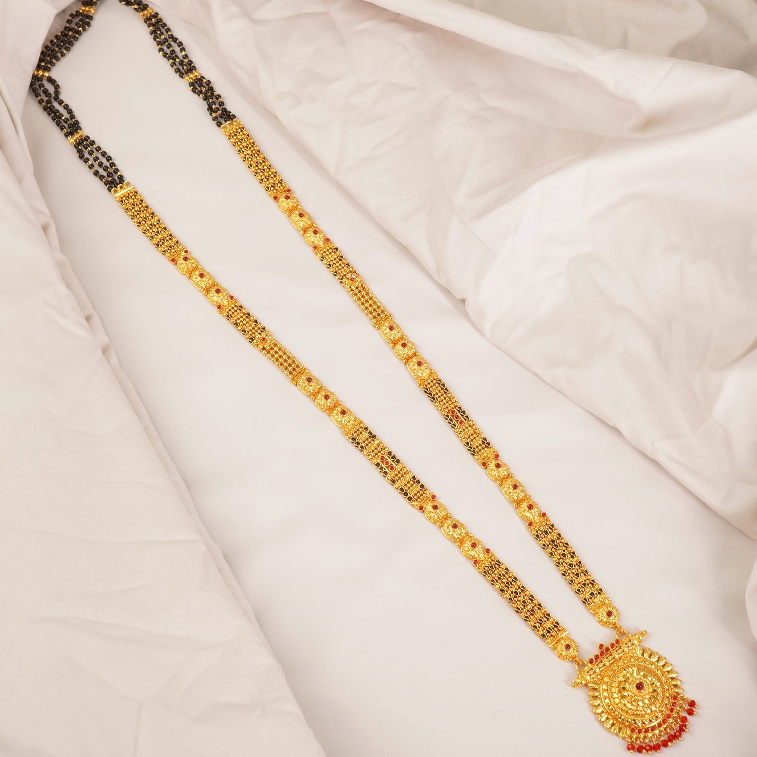 One Gram Gold Finish Mangalsutra Vati Design - MS1G-1525