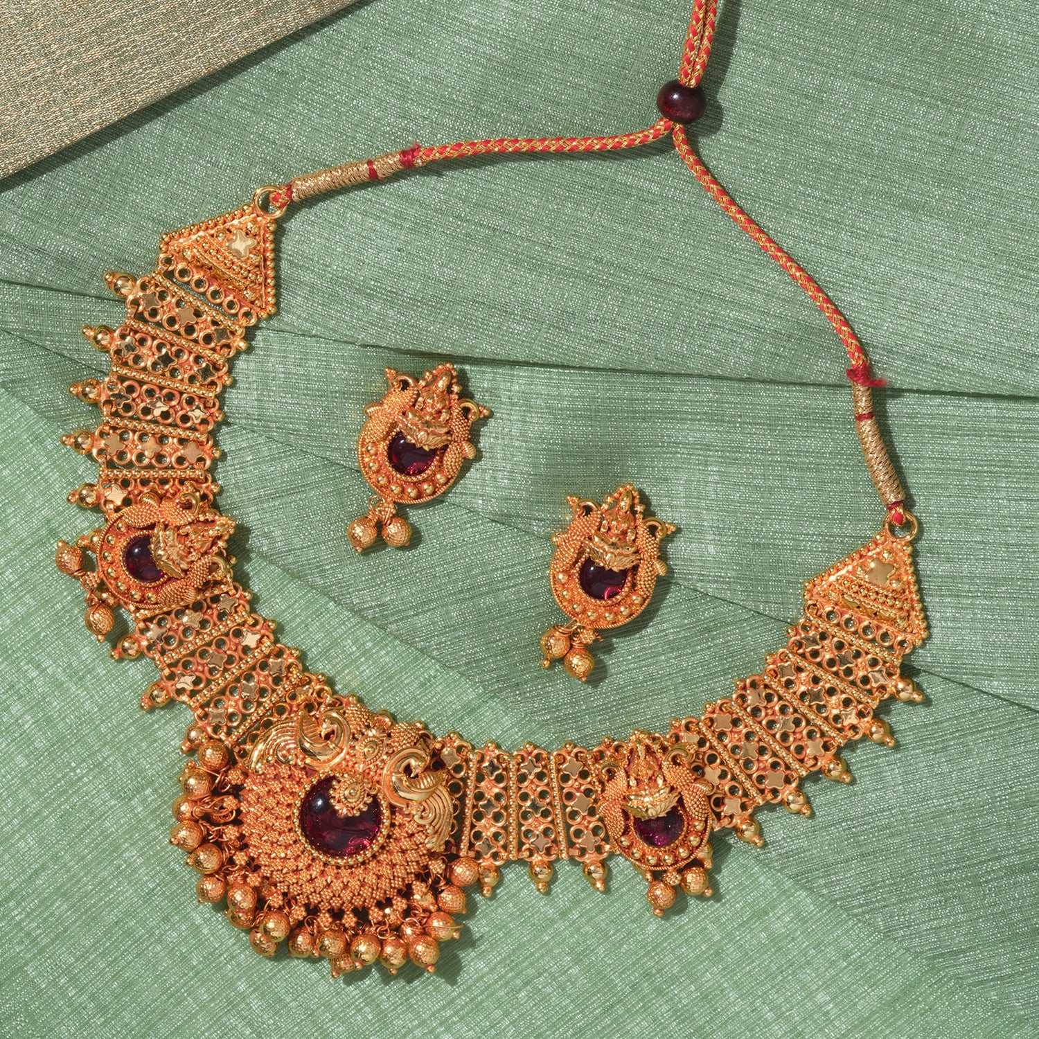 shop Maharashtrian gheru polish necklace design online