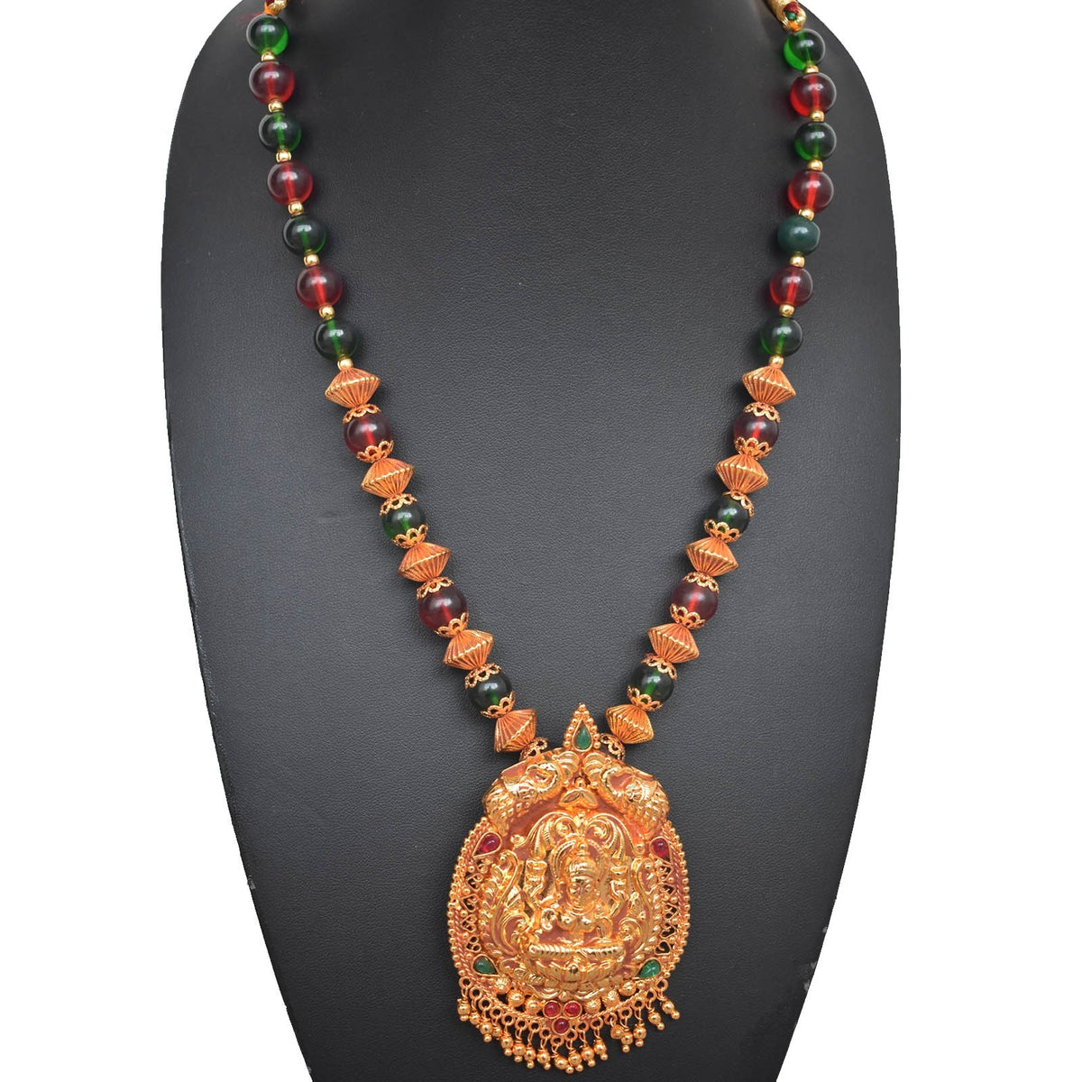 Red Green Cap Mala Antique Pendal Geru Finish