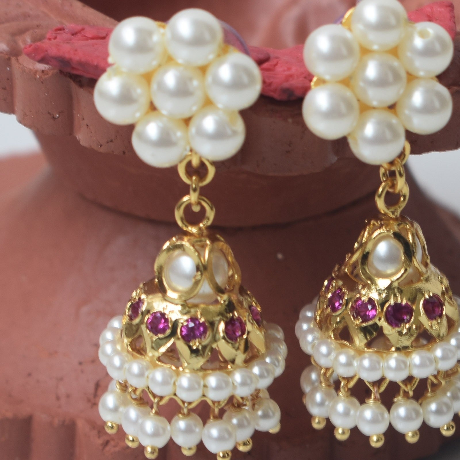 Earrings Karwari Zhumka Double