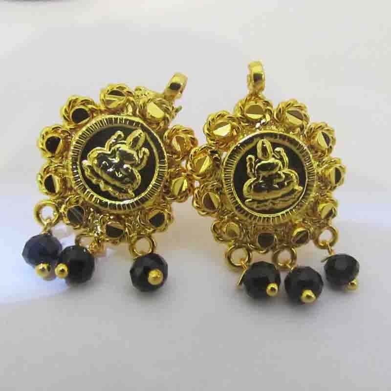 Earrings Taas Laxmi Black Disco