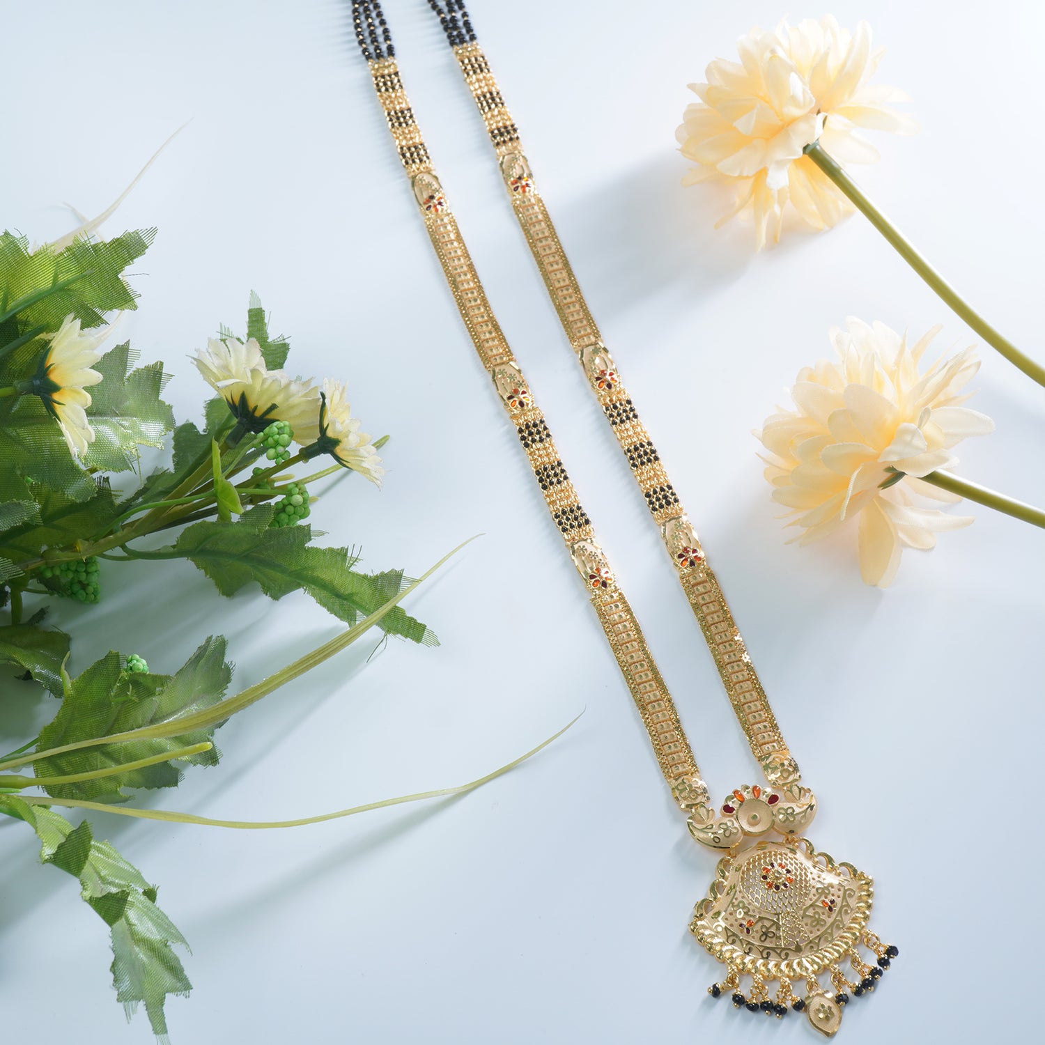 36" Forming Mangalsutra With Taas Kaam Meena Pendant