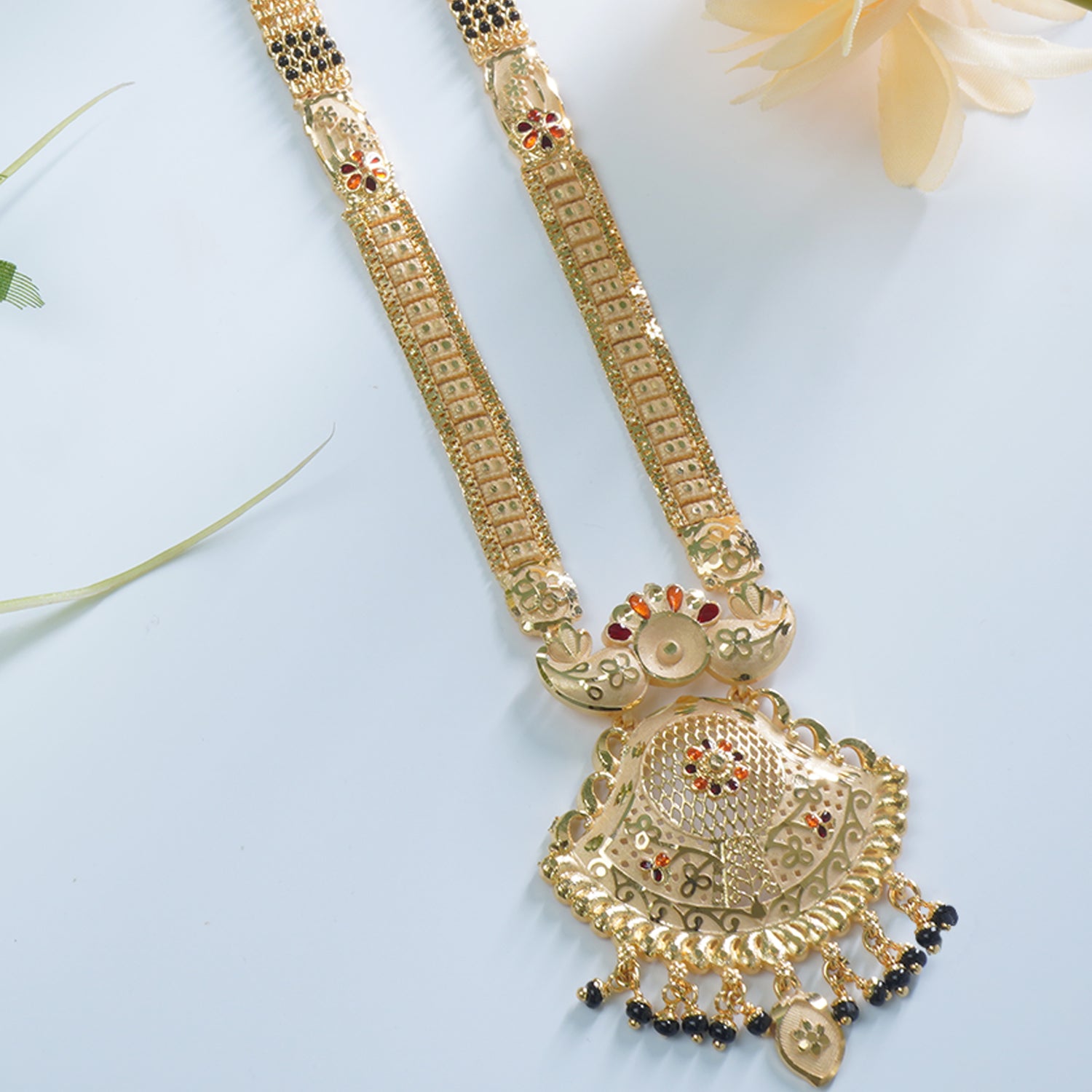 36" Forming Mangalsutra With Taas Kaam Meena Pendant