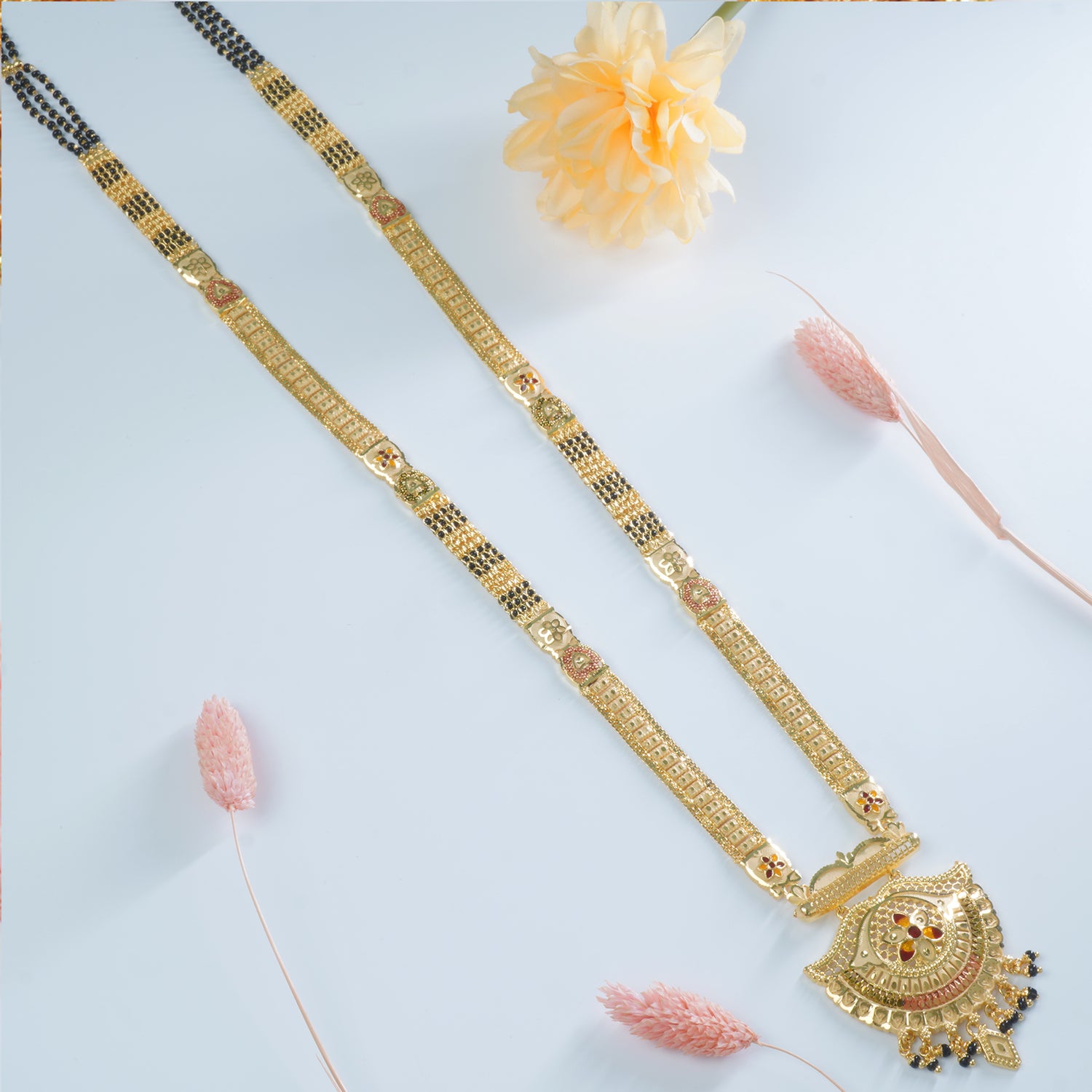 36" Forming Mangalsutra With Taas Kaam Pendant