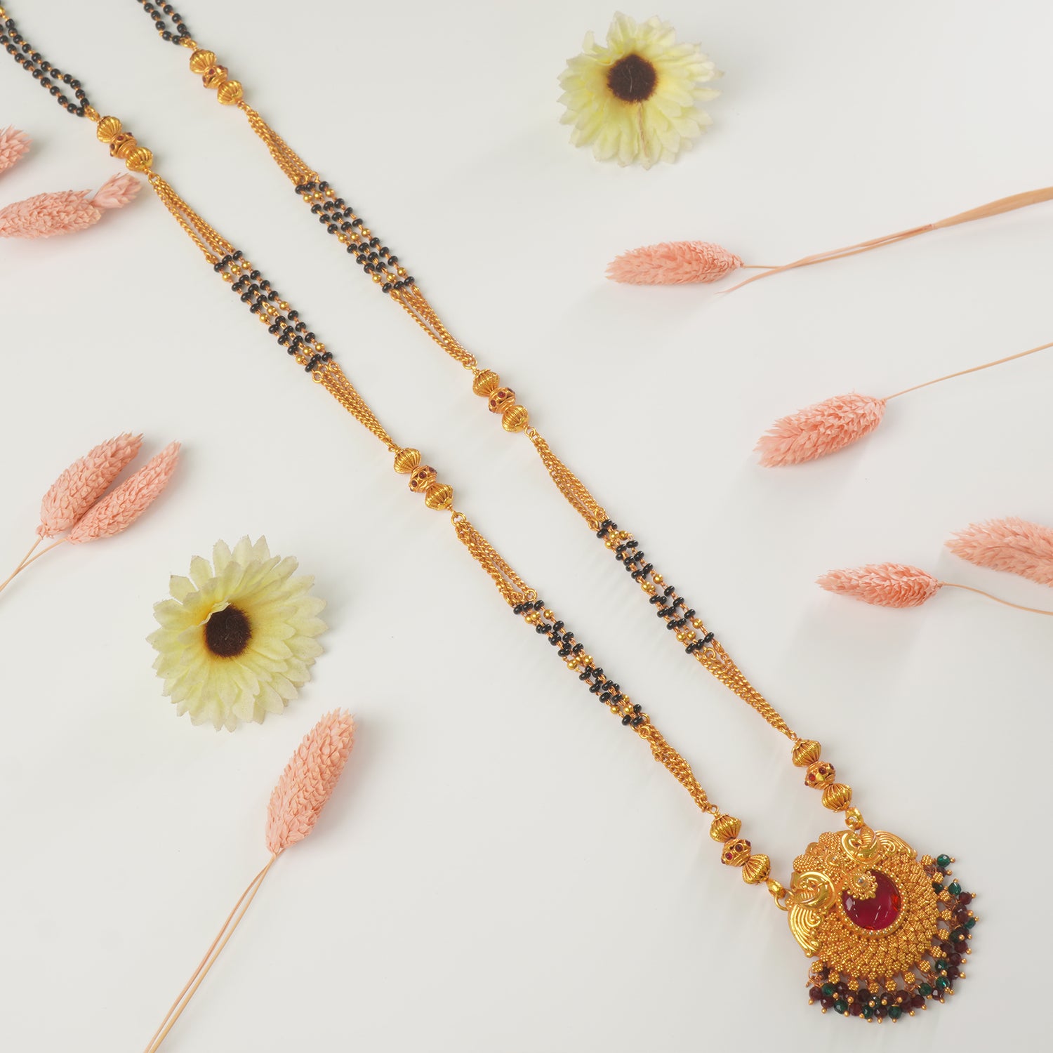 Gheru Mangalstura Pecoack Pendant Designs Online