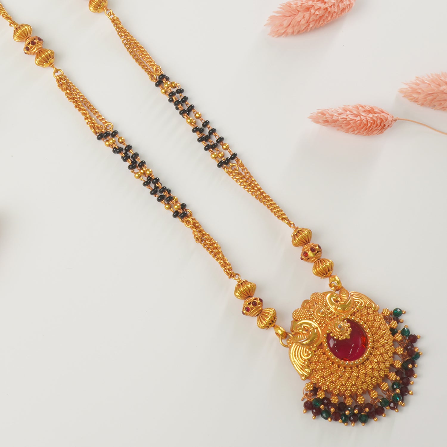 Gheru Mangalstura Pecoack Pendant Designs Online