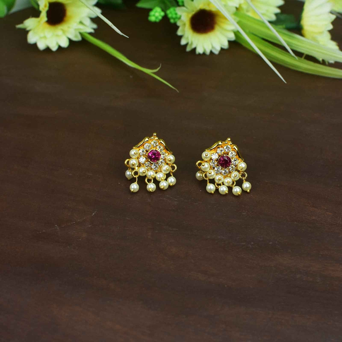 Gold-plated Karwari earrings