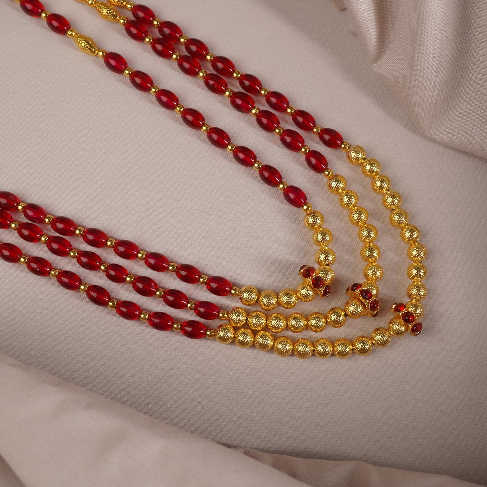 regal gold plated kolhapuri matar mani mala