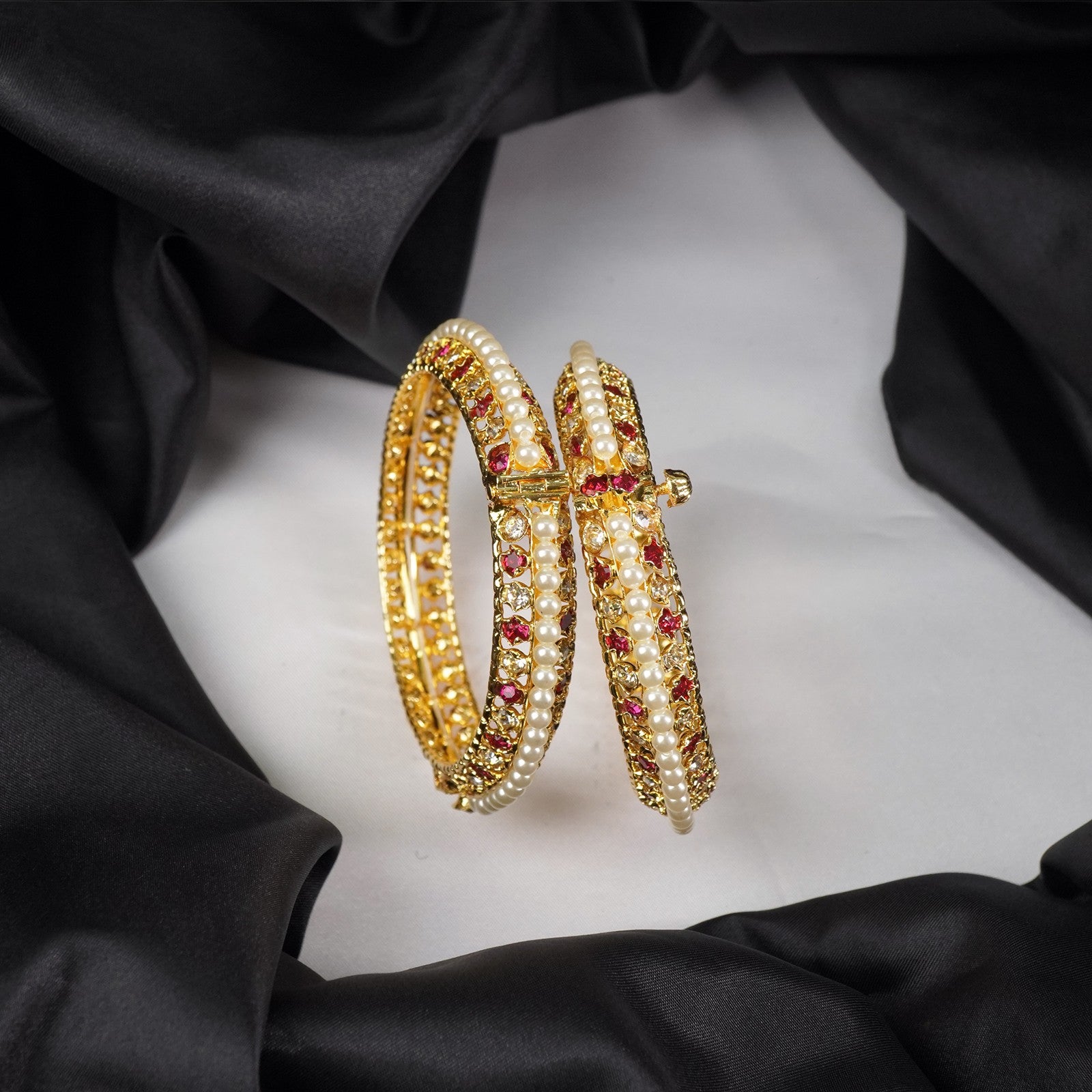 gold plated moti bangle