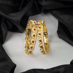 gold plated traditional moti bangle