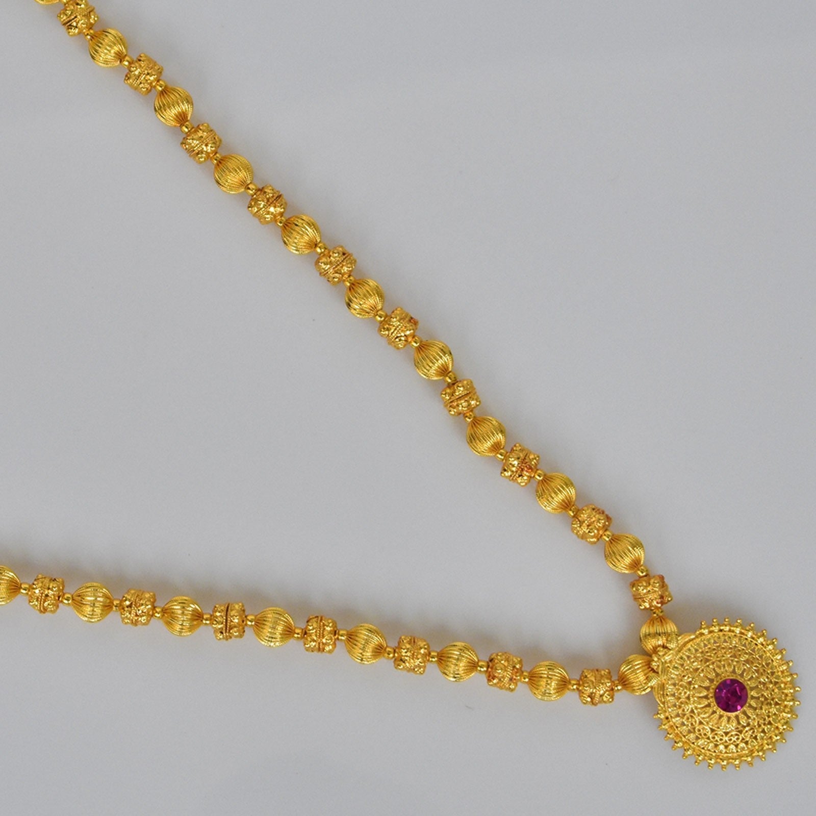 Javmani Topra mala Long Rava Peacock Pendal