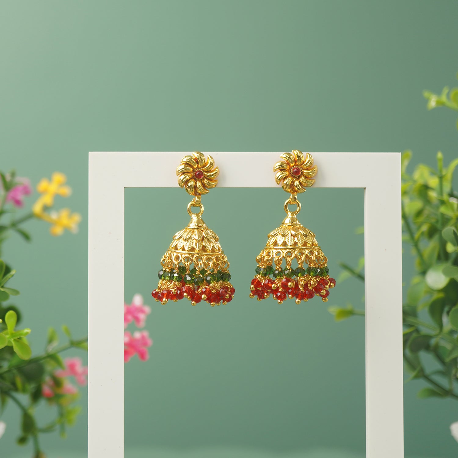 Buy One Gram Gold Plated Jhumkis Design Online