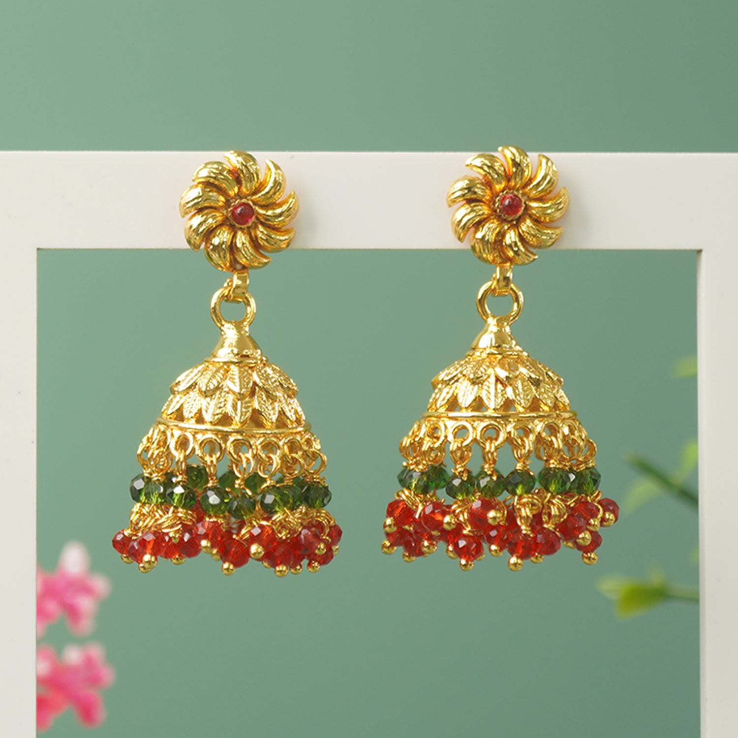 Buy One Gram Gold Plated Jhumkis Design Online