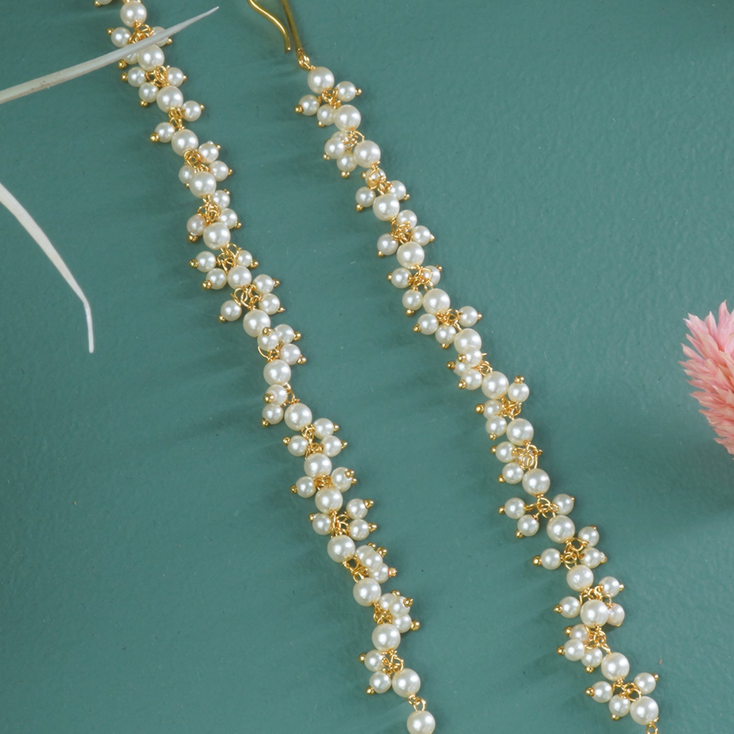 Buy & Shop Online Gold Plated Moti Kanvel Design