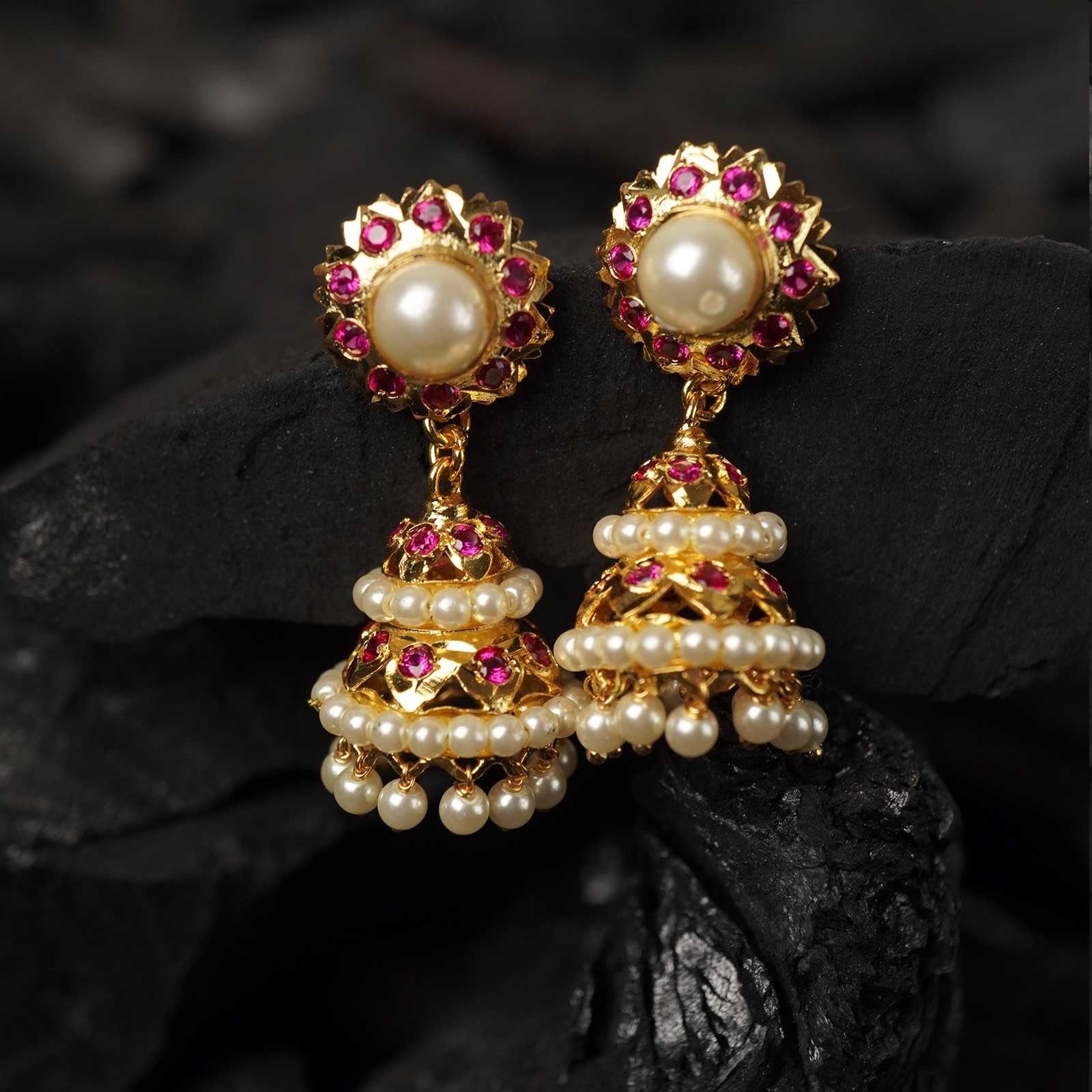 Earrings Karwari Zhumka Triple