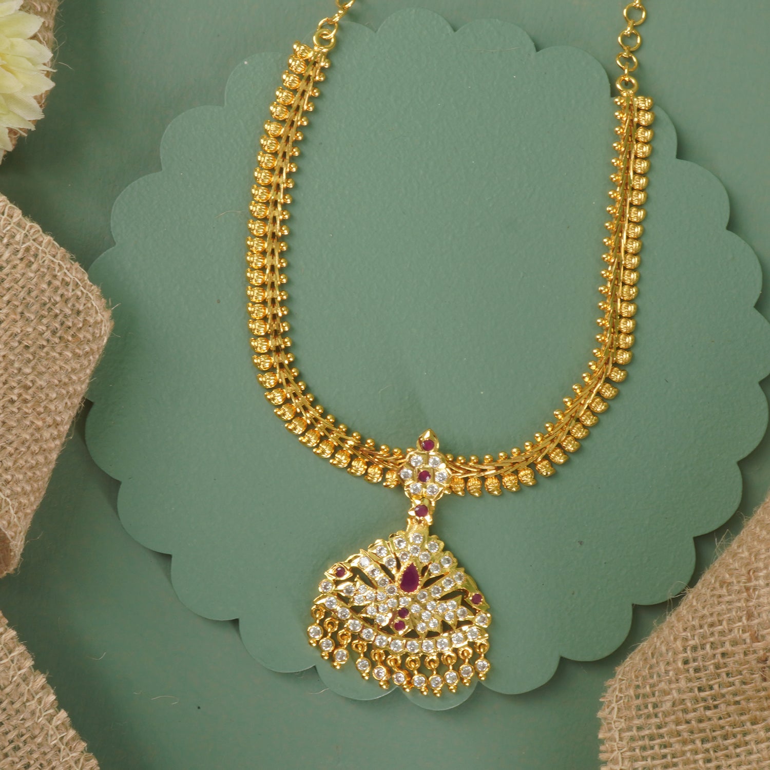 Premium Gold Plated Koyri Chain Karwari Haar Necklace Design