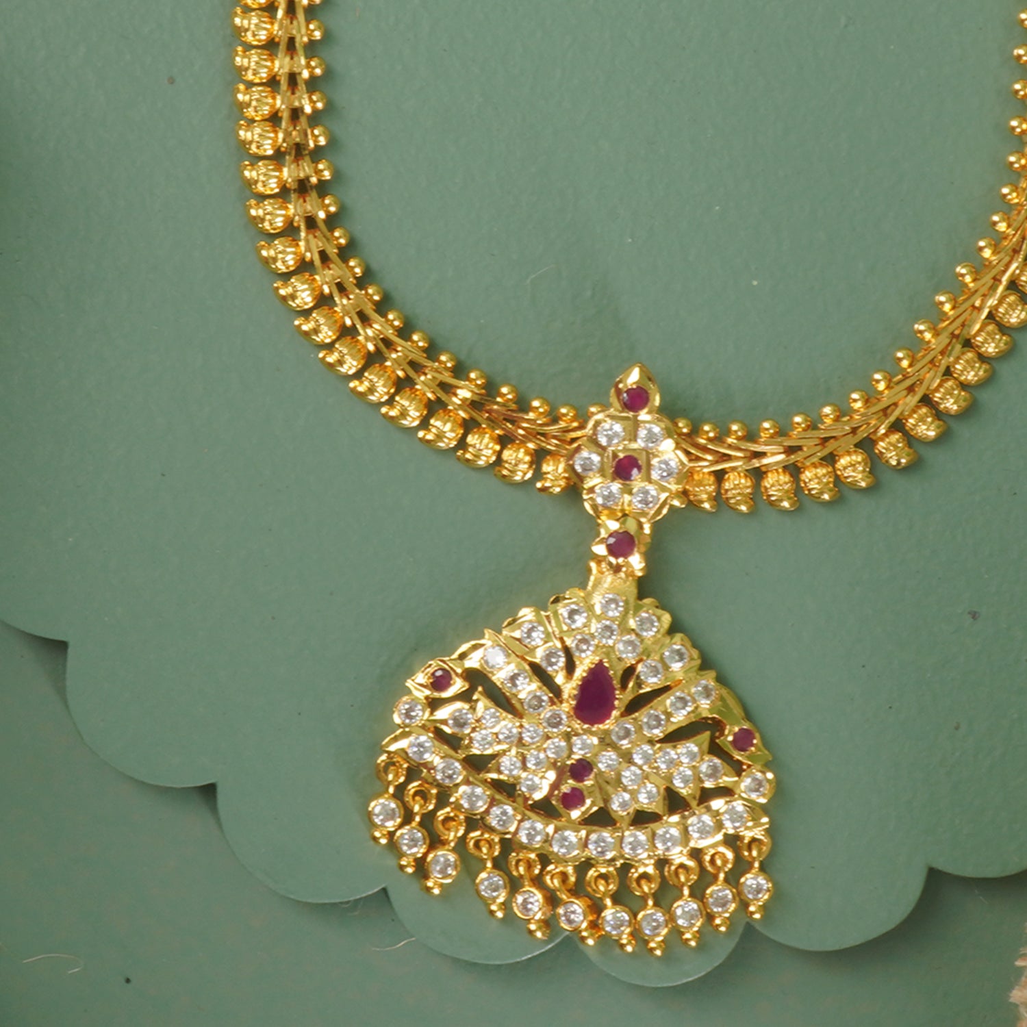 Premium Gold Plated Koyri Chain Karwari Haar Necklace Design